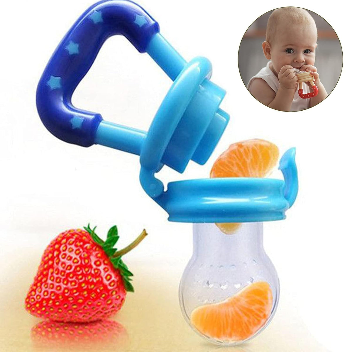 Baby Fruit Nibbler – 100% Pure Silicone, BPA-Free (Pack of 2)