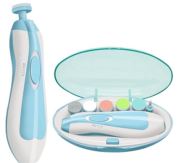 Electric Nail Trimmer For New Born Baby with Lights (Pack of 1)