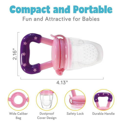 Baby Fruit Nibbler – 100% Pure Silicone, BPA-Free (Pack of 2)