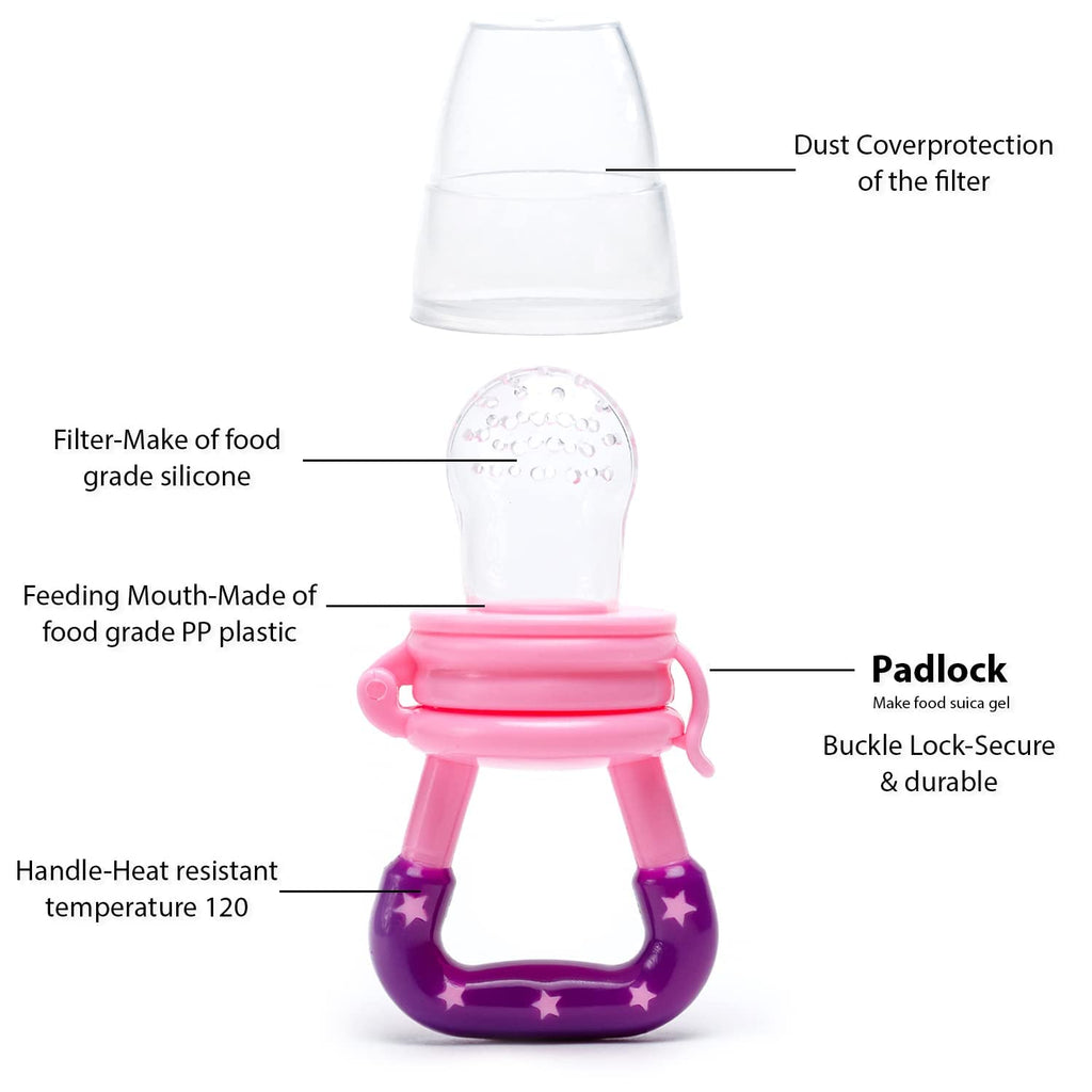 Baby Fruit Nibbler – 100% Pure Silicone, BPA-Free (Pack of 2)
