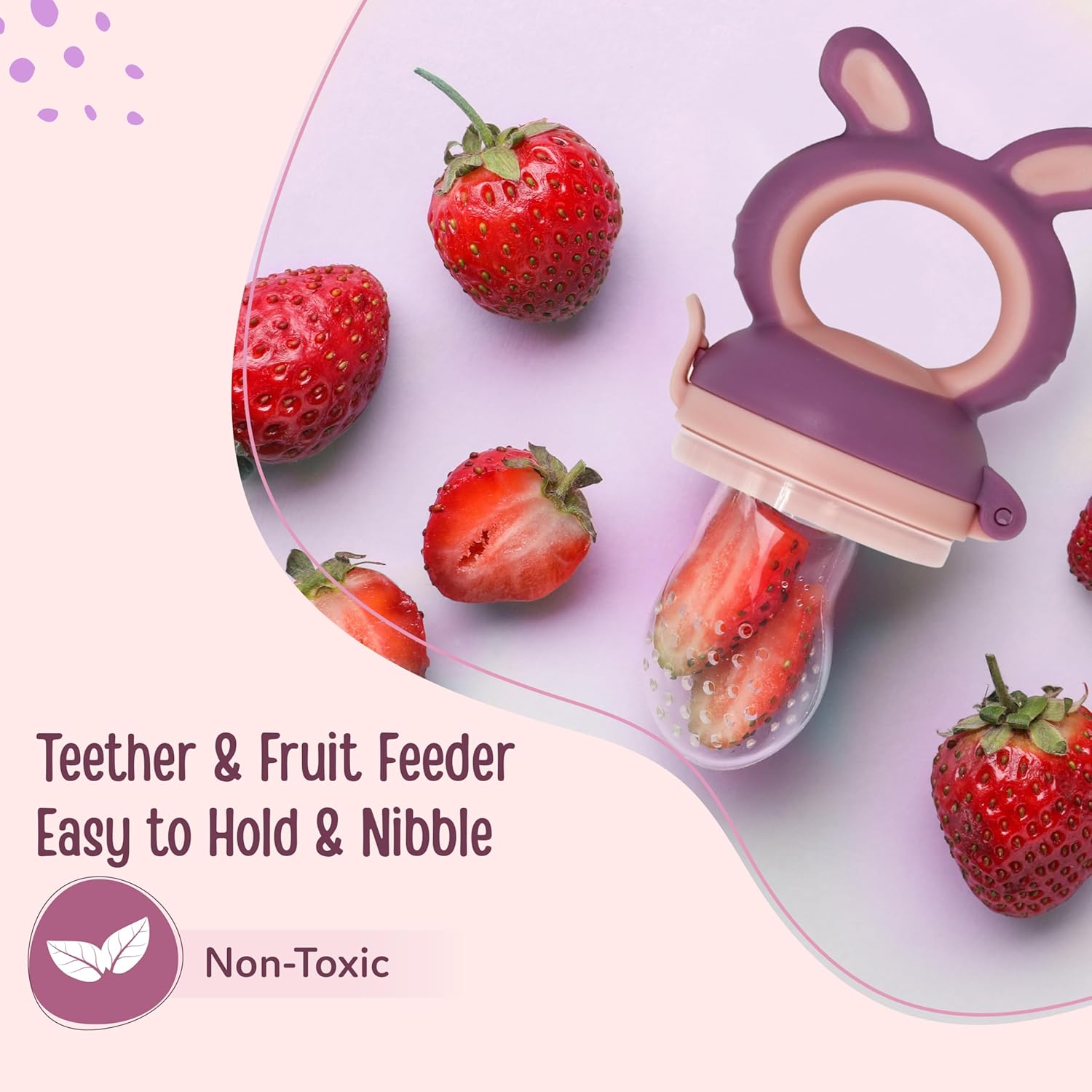 Baby Fruit Nibbler – 100% Pure Silicone, BPA-Free (Pack of 2)