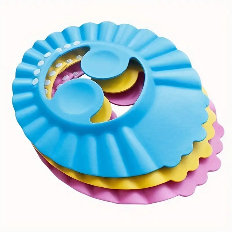 Baby Adjustable Soft & Safe Bathing Shower Cap (Pack of 2)